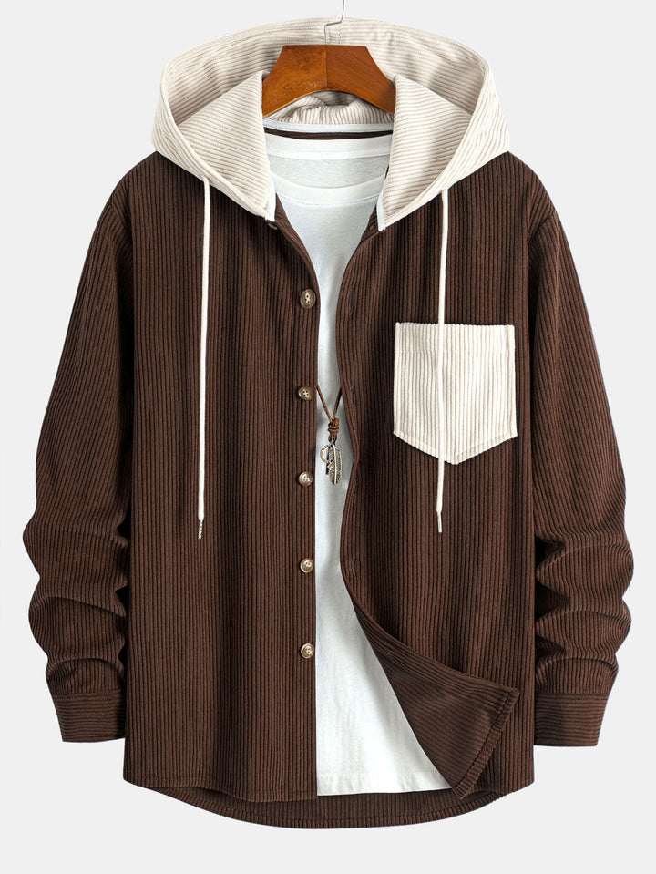 Luke - Corduroy Hooded Shirt