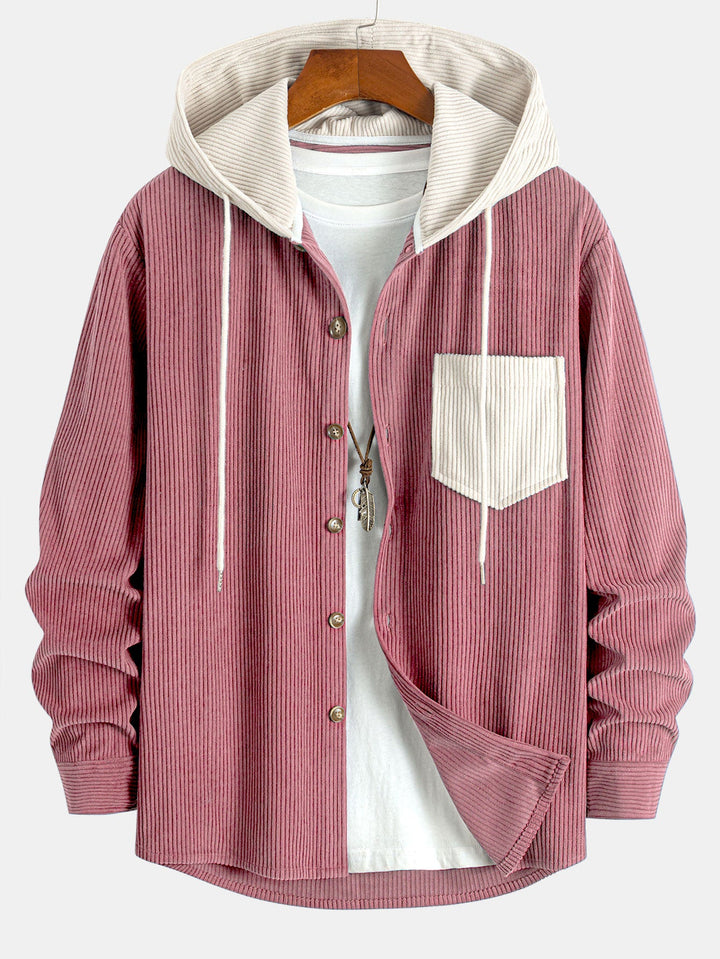 Luke - Corduroy Hooded Shirt