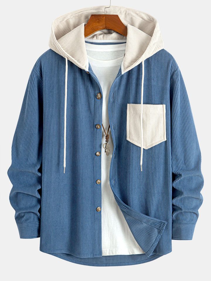 Luke - Corduroy Hooded Shirt