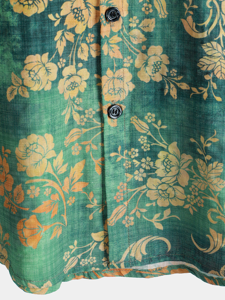 Harry - Floral Shirt Green