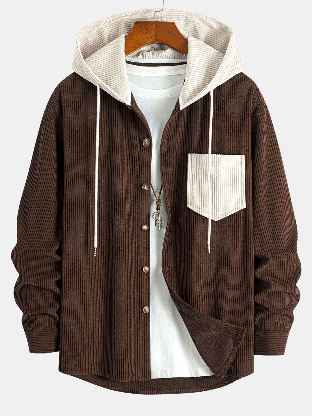 Luke - Corduroy Hooded Shirt