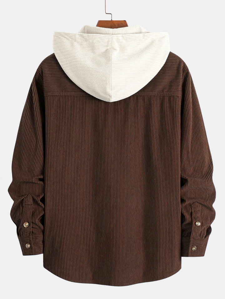 Luke - Corduroy Hooded Shirt