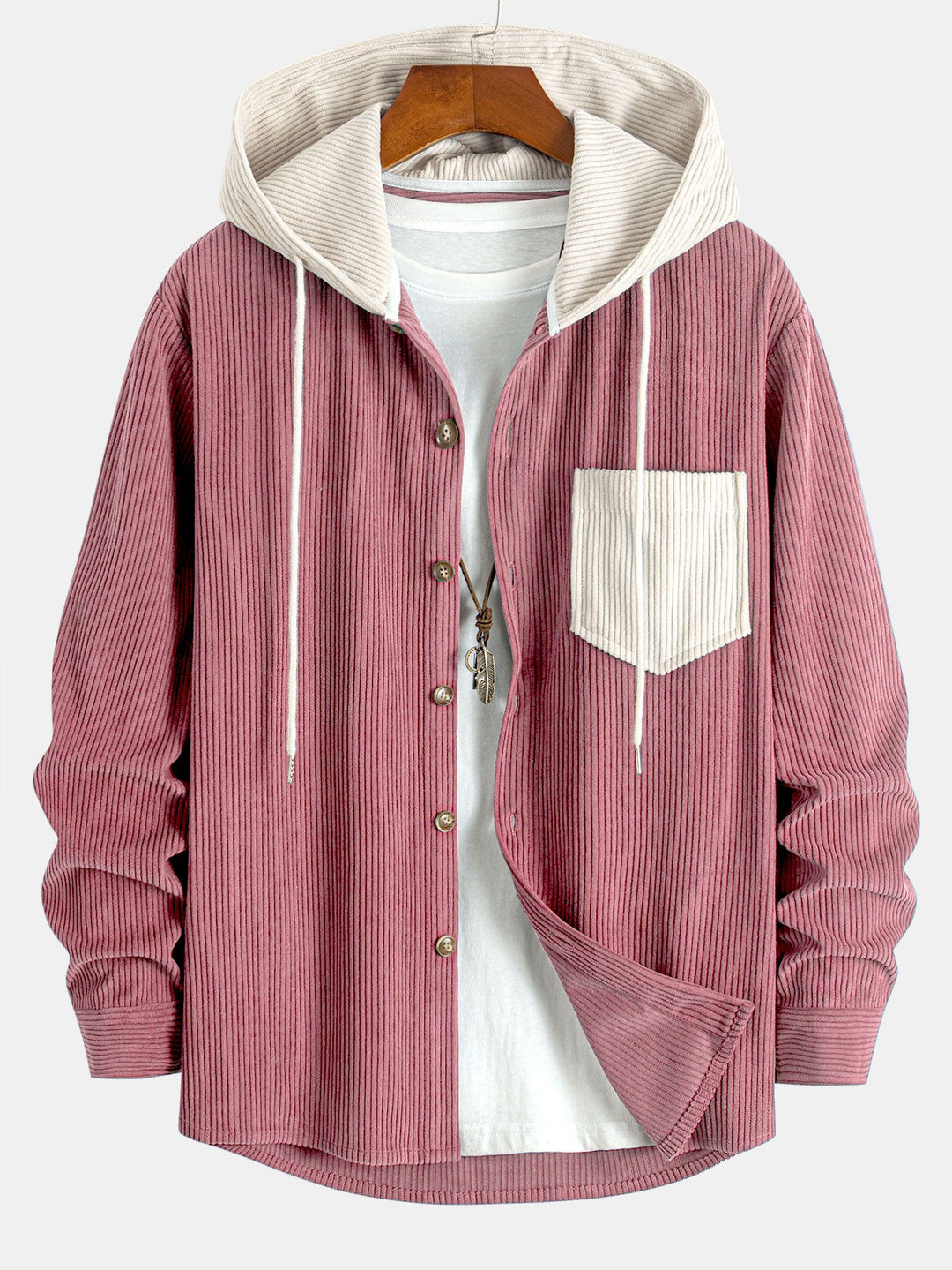 Luke - Corduroy Hooded Shirt