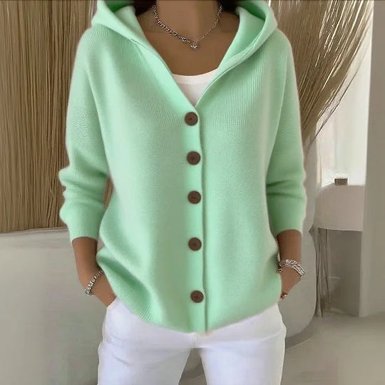 Clara - Hooded Knit Cardigan