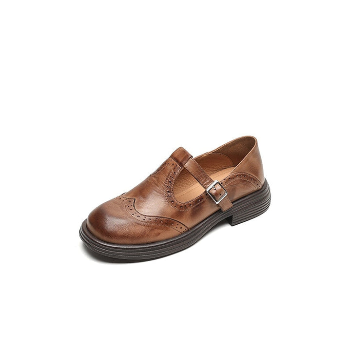 Velda - Leather Mary Janes