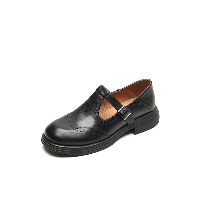 Velda - Leather Mary Janes