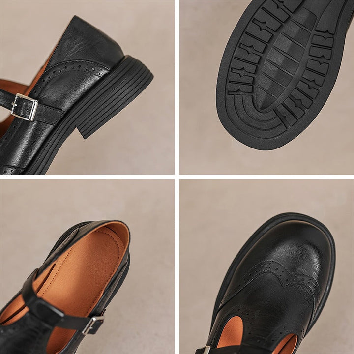 Velda - Leather Mary Janes